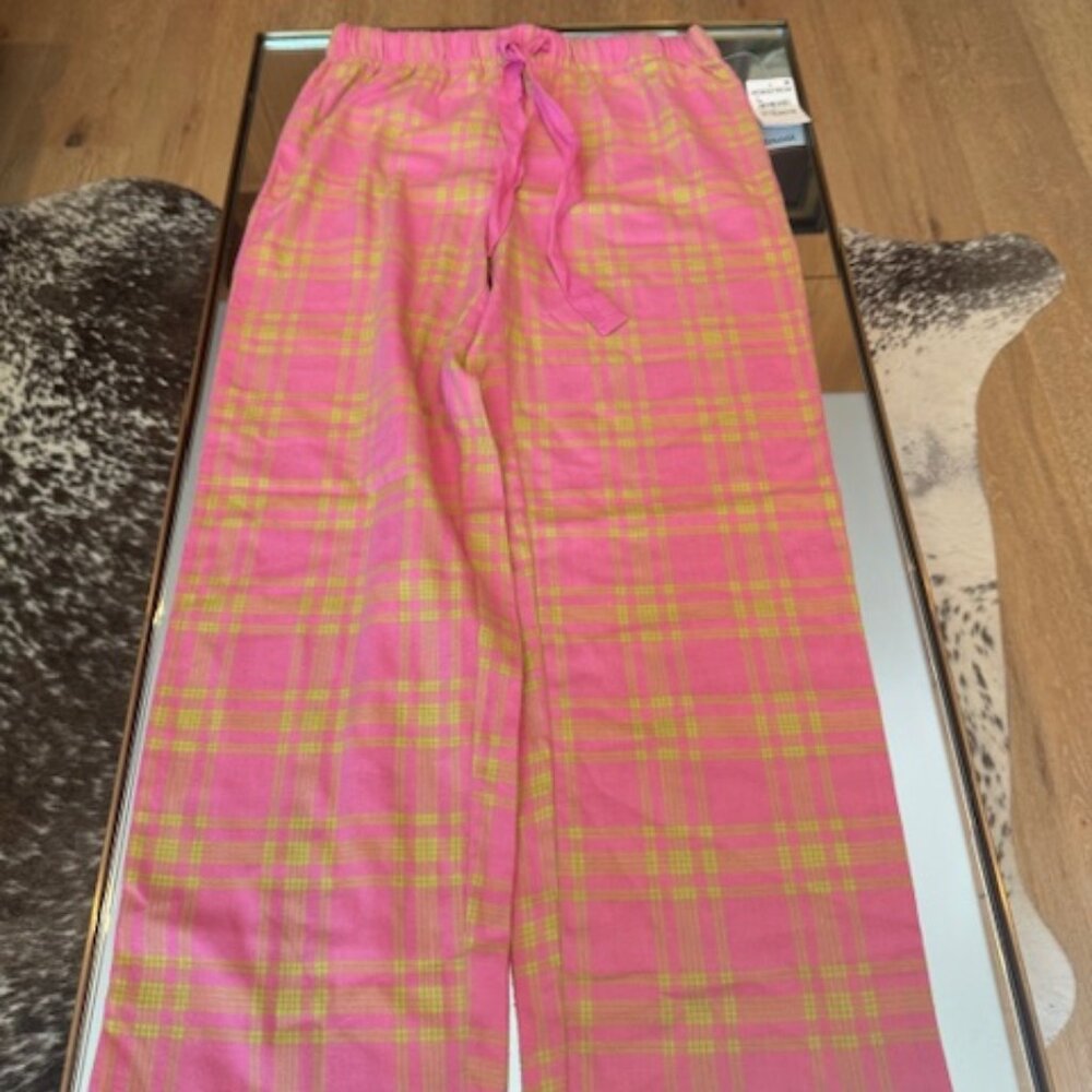 NWT Pink & Lime Flannel PJ Pants - Women's S